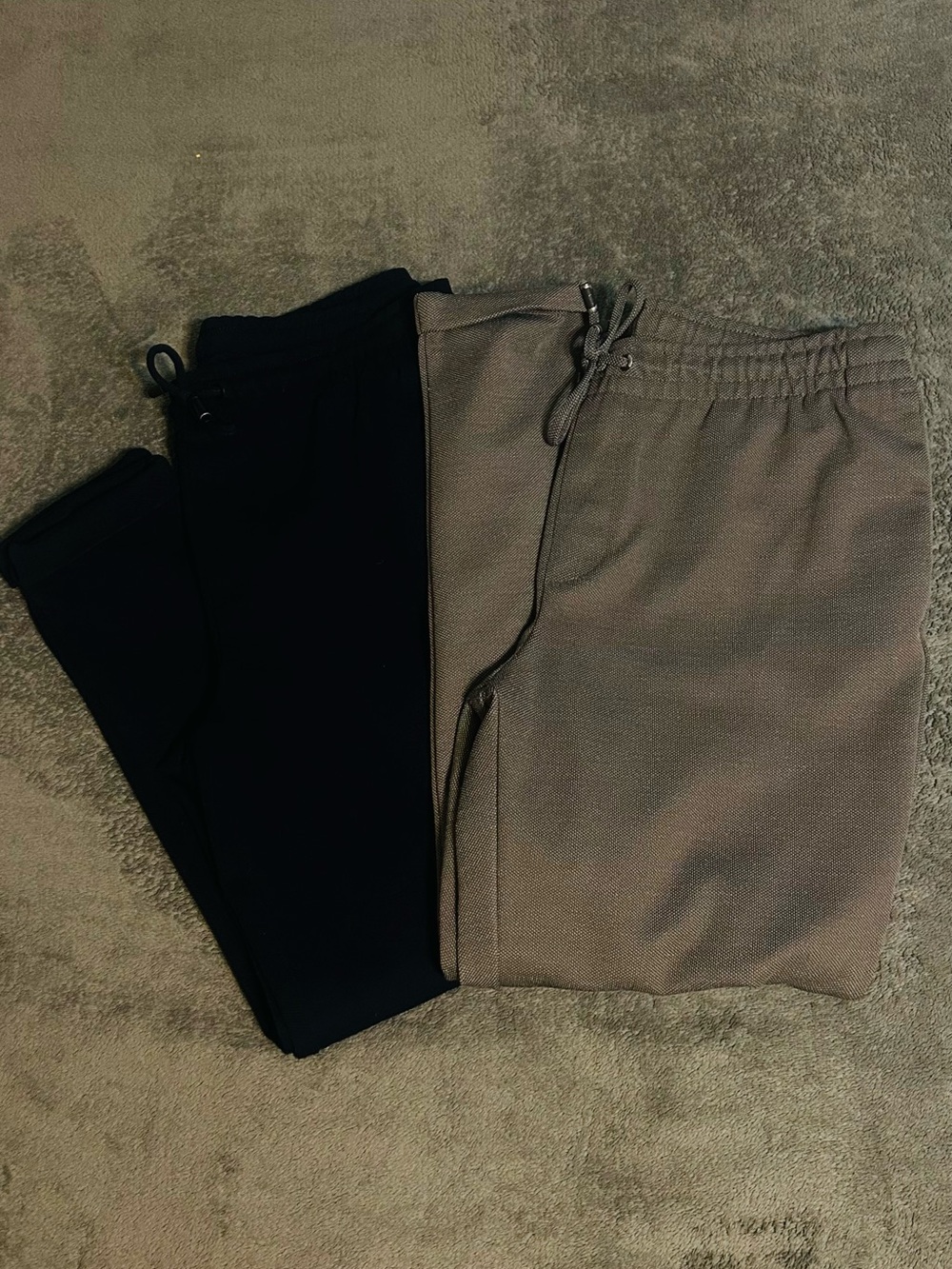 Zara Men's Black and Gray Drawstring Joggers